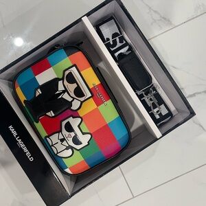 Karl Lagerfeld Colorful Checkered Crossbody Bag